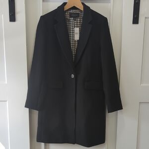 Ann Taylor Black Pea Coat Jacket Size Medium